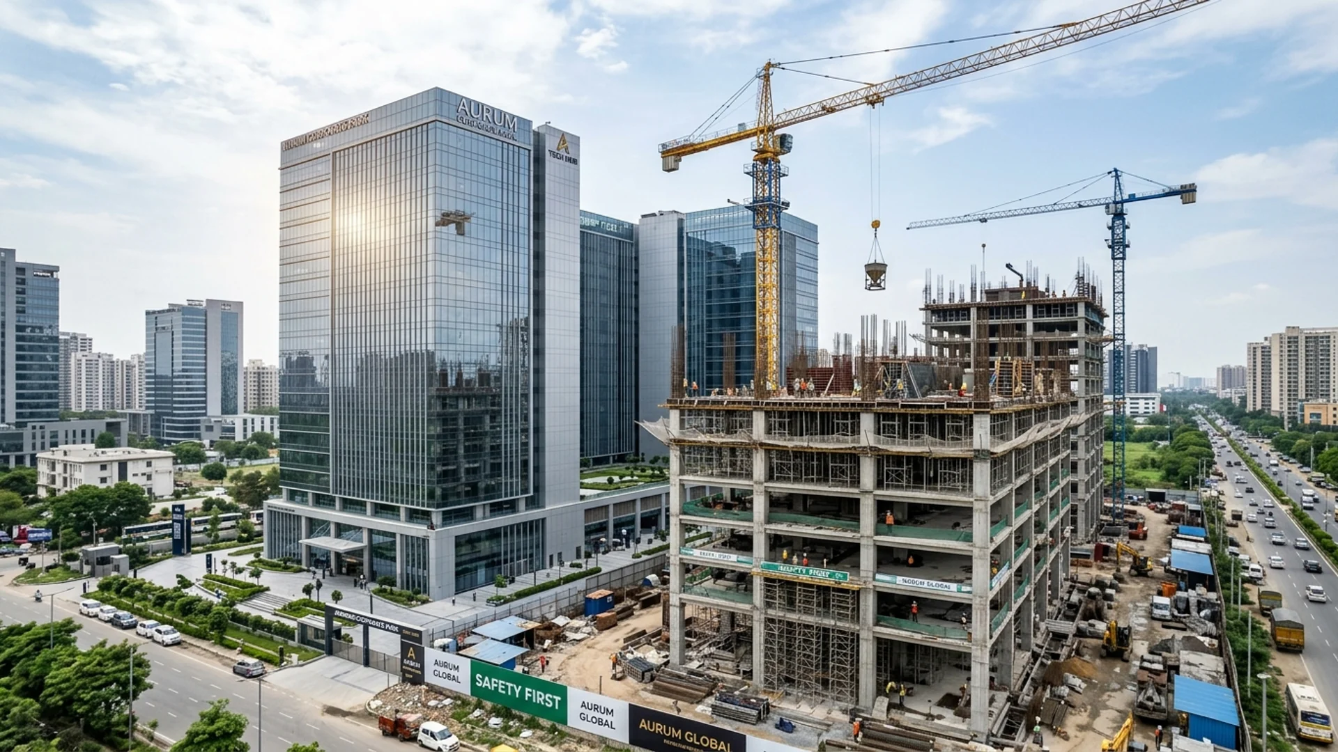 Commercial Construction Company in Noida — Parth Enterprises Civil Engineering Works